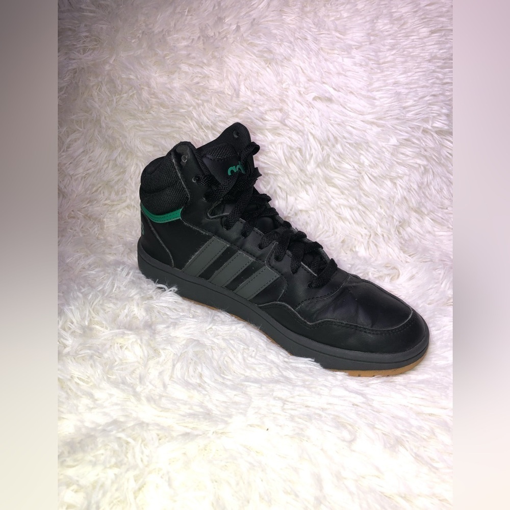 Adidas Men's Black and Green Sneakers - Picture 2 of 14
